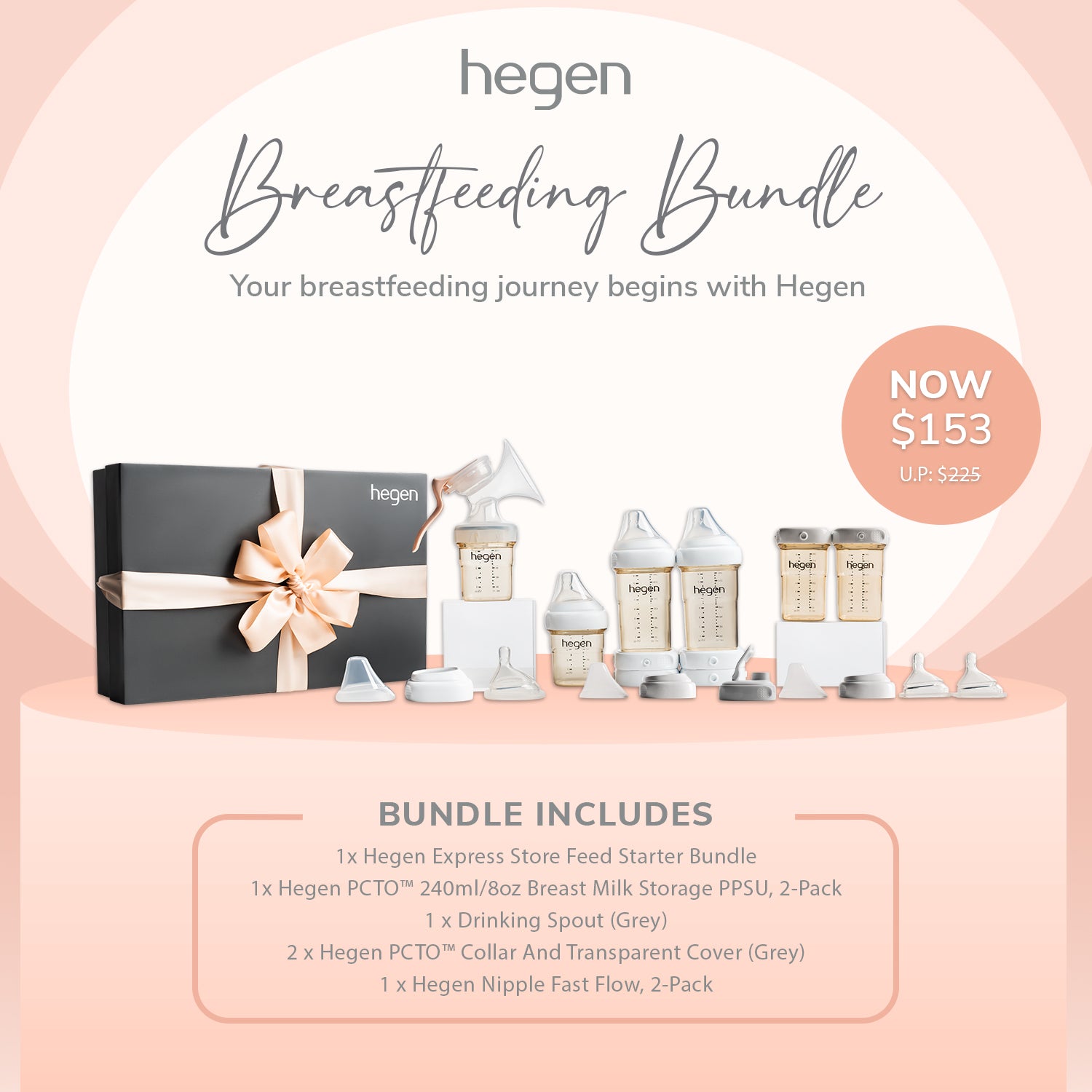 Hegen Breast Feeding Bundle (Suitable for 0 to 6 month)