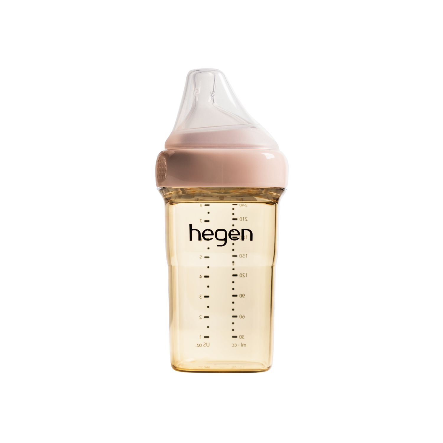 Hegen PCTO™ 240ml/8oz Feeding Bottle PPSU PINK with Medium Flow Nipple (3 to 6 months)